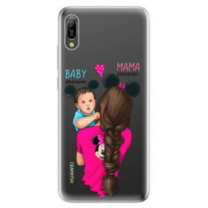 Odolné silikonové pouzdro iSaprio - Mama Mouse Brunette and Boy - Huawei Y6 2019