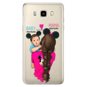 Odolné silikónové puzdro iSaprio - Mama Mouse Brunette and Boy - Samsung Galaxy J5 2016