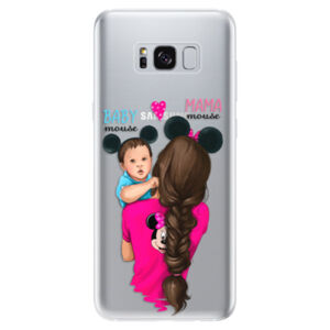 Odolné silikónové puzdro iSaprio - Mama Mouse Brunette and Boy - Samsung Galaxy S8