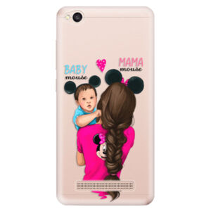 Odolné silikónové puzdro iSaprio - Mama Mouse Brunette and Boy - Xiaomi Redmi 4A