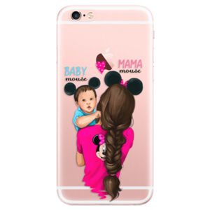 Odolné silikónové puzdro iSaprio - Mama Mouse Brunette and Boy - iPhone 6 Plus/6S Plus