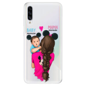 Odolné silikónové puzdro iSaprio - Mama Mouse Brunette and Boy - Samsung Galaxy A30s
