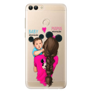 Odolné silikónové puzdro iSaprio - Mama Mouse Brunette and Boy - Huawei P Smart