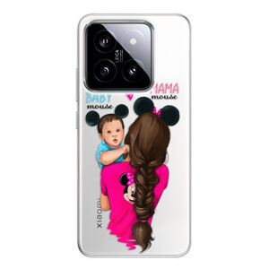 Odolné silikónové puzdro iSaprio - Mama Mouse Brunette and Boy - Xiaomi 14