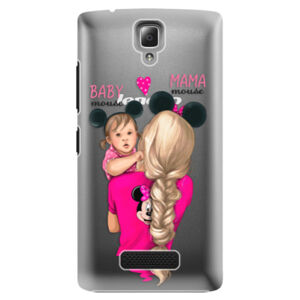 Plastové puzdro iSaprio - Mama Mouse Blond and Girl - Lenovo A2010