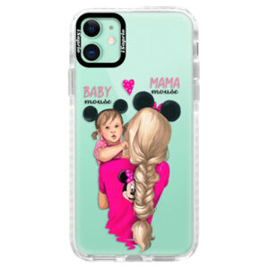 Silikónové puzdro Bumper iSaprio - Mama Mouse Blond and Girl - iPhone 11