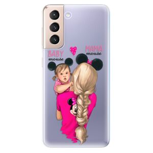 Odolné silikónové puzdro iSaprio - Mama Mouse Blond and Girl - Samsung Galaxy S21