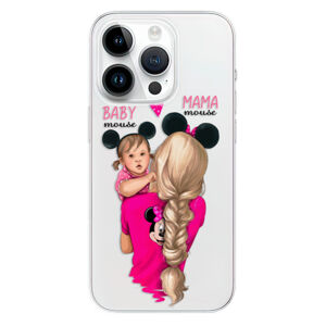 Odolné silikónové puzdro iSaprio - Mama Mouse Blond and Girl - iPhone 15 Pro