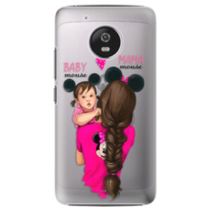 Plastové puzdro iSaprio - Mama Mouse Brunette and Girl - Lenovo Moto G5