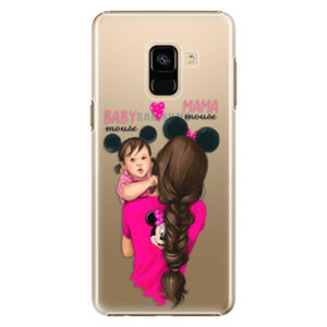 Plastové puzdro iSaprio - Mama Mouse Brunette and Girl - Samsung Galaxy A8 2018
