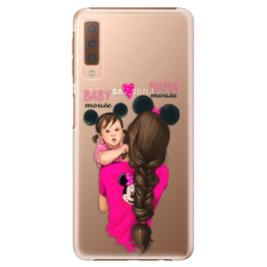 Plastové puzdro iSaprio - Mama Mouse Brunette and Girl - Samsung Galaxy A7 (2018)