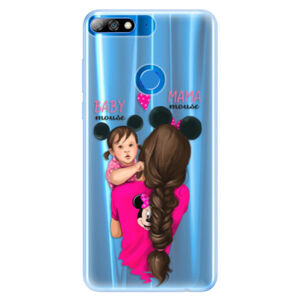 Silikónové puzdro iSaprio - Mama Mouse Brunette and Girl - Huawei Y7 Prime 2018