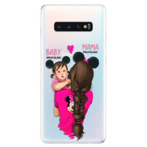Odolné silikonové pouzdro iSaprio - Mama Mouse Brunette and Girl - Samsung Galaxy S10+