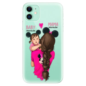 Odolné silikónové puzdro iSaprio - Mama Mouse Brunette and Girl - iPhone 11