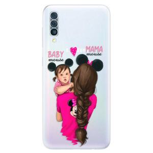 Odolné silikónové puzdro iSaprio - Mama Mouse Brunette and Girl - Samsung Galaxy A50