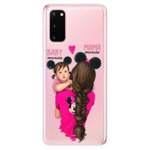 Odolné silikónové puzdro iSaprio - Mama Mouse Brunette and Girl - Samsung Galaxy S20