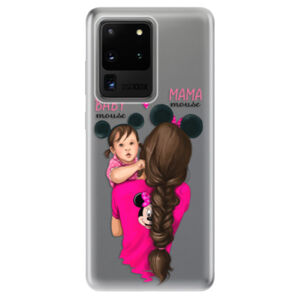 Odolné silikónové puzdro iSaprio - Mama Mouse Brunette and Girl - Samsung Galaxy S20 Ultra