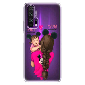Odolné silikónové puzdro iSaprio - Mama Mouse Brunette and Girl - Honor 20 Pro