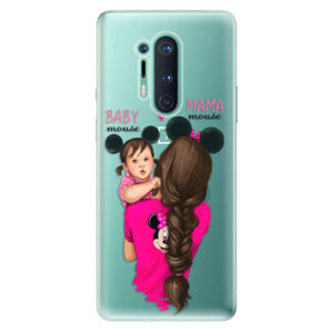 Odolné silikónové puzdro iSaprio - Mama Mouse Brunette and Girl - OnePlus 8 Pro