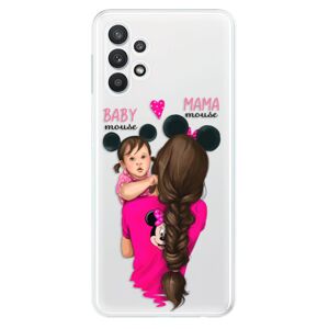 Odolné silikónové puzdro iSaprio - Mama Mouse Brunette and Girl - Samsung Galaxy A32