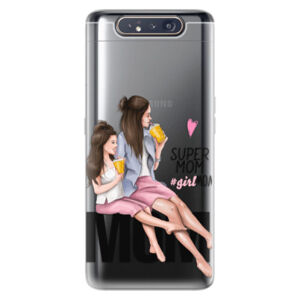Odolné silikónové puzdro iSaprio - Milk Shake - Brunette - Samsung Galaxy A80