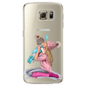 Plastové puzdro iSaprio - Kissing Mom - Blond and Boy - Samsung Galaxy S6