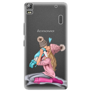 Plastové puzdro iSaprio - Kissing Mom - Blond and Boy - Lenovo A7000
