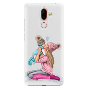 Plastové puzdro iSaprio - Kissing Mom - Blond and Boy - Nokia 7 Plus
