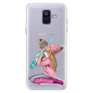 Silikónové puzdro iSaprio - Kissing Mom - Blond and Boy - Samsung Galaxy A6