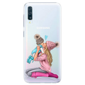 Plastové puzdro iSaprio - Kissing Mom - Blond and Boy - Samsung Galaxy A50