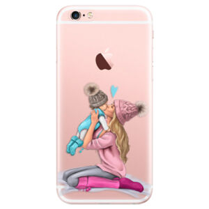 Odolné silikónové puzdro iSaprio - Kissing Mom - Blond and Boy - iPhone 6 Plus/6S Plus