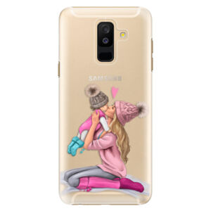 Plastové puzdro iSaprio - Kissing Mom - Blond and Girl - Samsung Galaxy A6+
