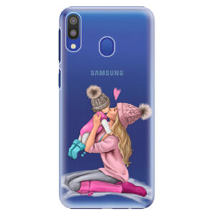 Plastové puzdro iSaprio - Kissing Mom - Blond and Girl - Samsung Galaxy M20