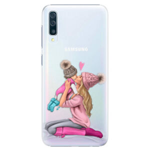Plastové puzdro iSaprio - Kissing Mom - Blond and Girl - Samsung Galaxy A50