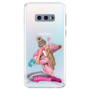 Plastové puzdro iSaprio - Kissing Mom - Blond and Girl - Samsung Galaxy S10e
