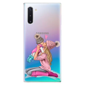Odolné silikónové puzdro iSaprio - Kissing Mom - Blond and Girl - Samsung Galaxy Note 10