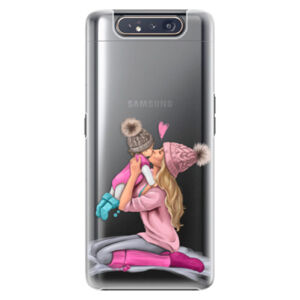 Plastové puzdro iSaprio - Kissing Mom - Blond and Girl - Samsung Galaxy A80