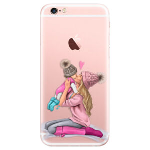 Odolné silikónové puzdro iSaprio - Kissing Mom - Blond and Girl - iPhone 6 Plus/6S Plus