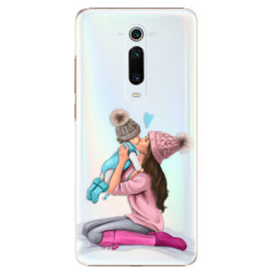 Plastové puzdro iSaprio - Kissing Mom - Brunette and Boy - Xiaomi Mi 9T Pro