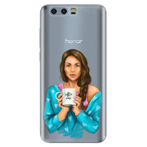 Silikónové puzdro iSaprio - Coffe Now - Brunette - Huawei Honor 9
