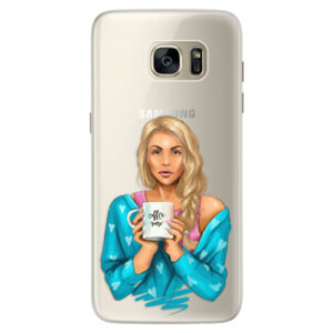 Silikónové puzdro iSaprio - Coffe Now - Blond - Samsung Galaxy S7