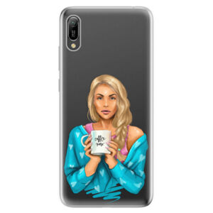 Odolné silikonové pouzdro iSaprio - Coffe Now - Blond - Huawei Y6 2019
