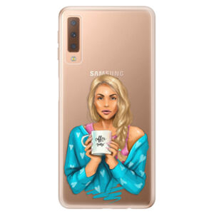 Odolné silikónové puzdro iSaprio - Coffe Now - Blond - Samsung Galaxy A7 (2018)