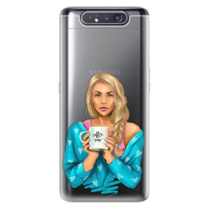 Odolné silikónové puzdro iSaprio - Coffe Now - Blond - Samsung Galaxy A80