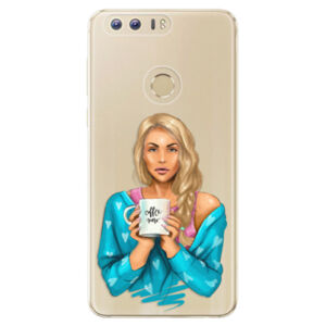 Odolné silikónové puzdro iSaprio - Coffe Now - Blond - Huawei Honor 8