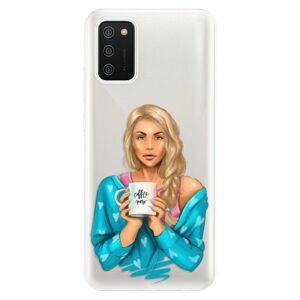 Odolné silikónové puzdro iSaprio - Coffe Now - Blond - Samsung Galaxy A02s