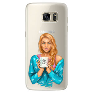 Silikónové puzdro iSaprio - Coffe Now - Redhead - Samsung Galaxy S7 Edge