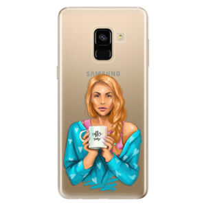 Odolné silikónové puzdro iSaprio - Coffe Now - Redhead - Samsung Galaxy A8 2018