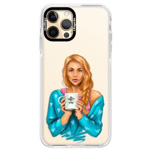 Silikónové puzdro Bumper iSaprio - Coffe Now - Redhead - iPhone 12 Pro Max