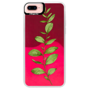 Neónové púzdro Pink iSaprio - Green Plant 01 - iPhone 7 Plus